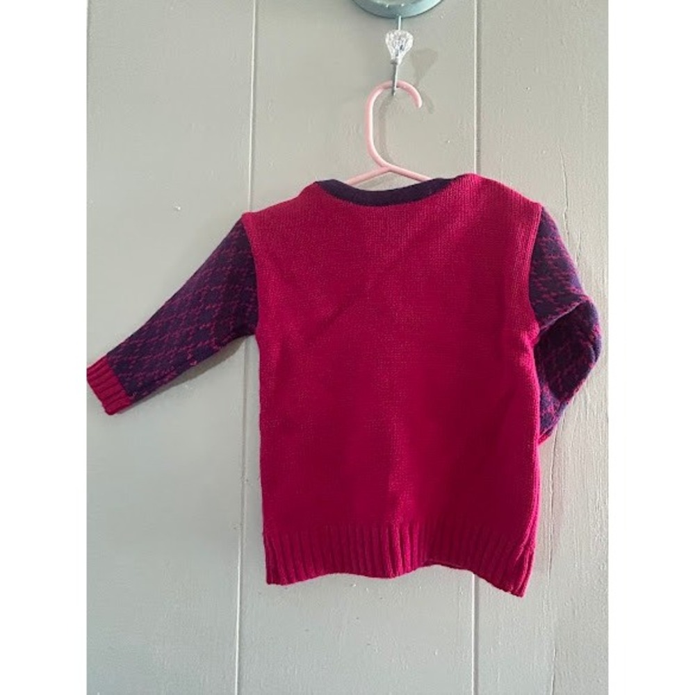 Disney Vintage Winnie the Pooh Baby Sweater 12 Months Pink Purple Knit Character - Picture 2 of 5